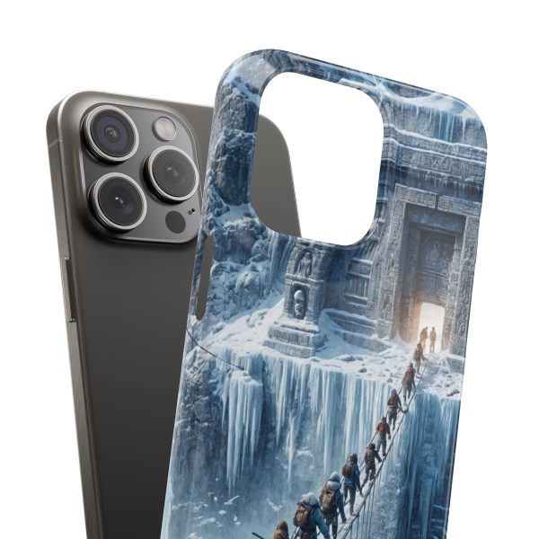 Hidden Mountainside Temple Phone Case, Fantasy Snap Cases for Travelers - Image 3